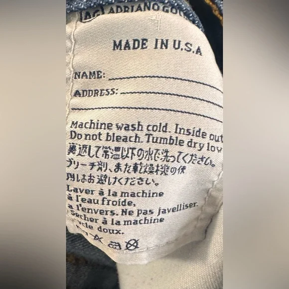 Adriano Goldschmied AG Protege Jeans Men 42 x 34 Straight Leg Stretch Denim Blue - Picture 10 of 12